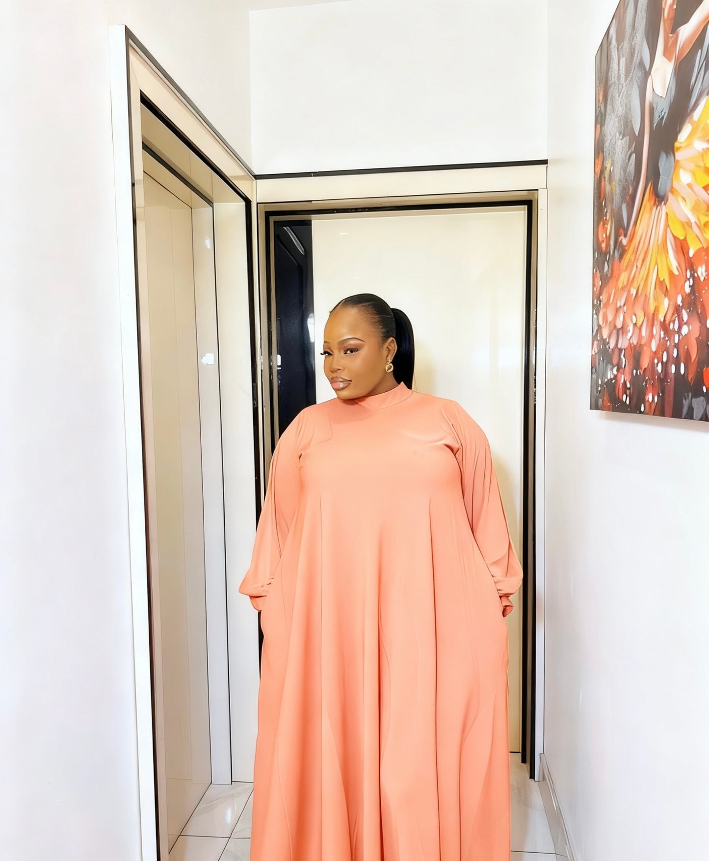 The coco allure flare gown/Abaya