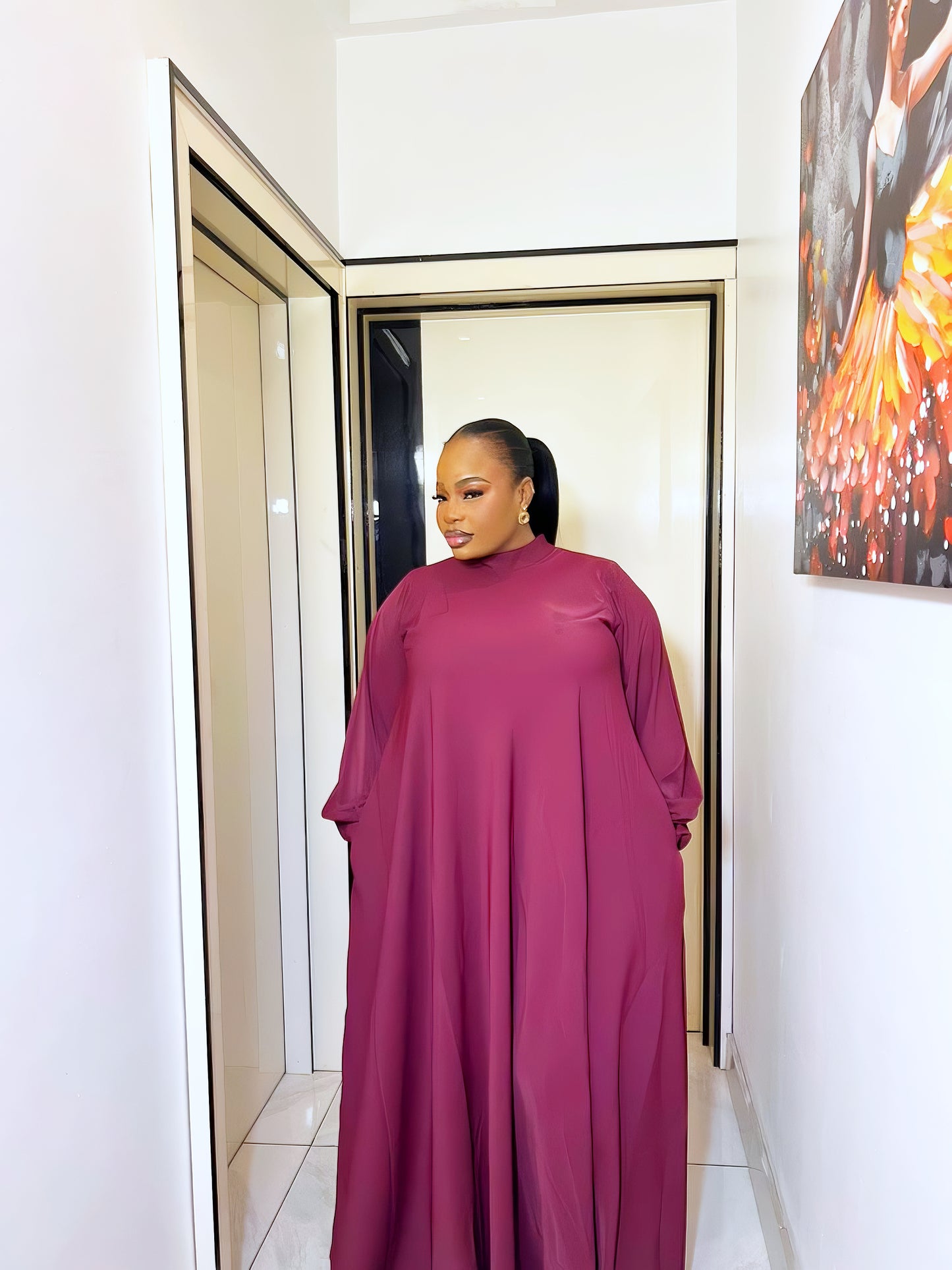 The coco allure flare gown/Abaya