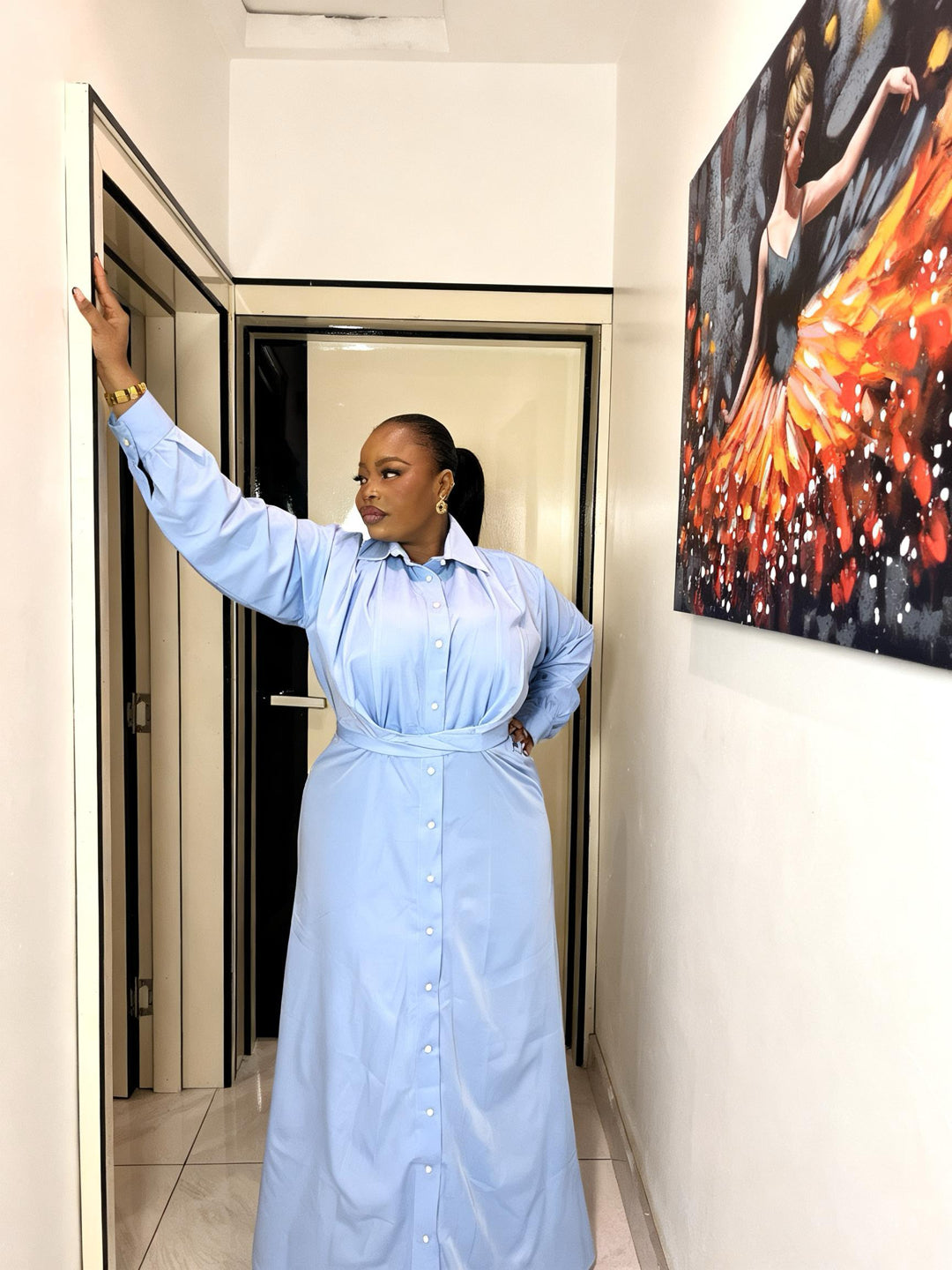 The bloom shirt dress